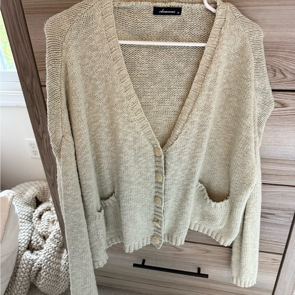 Olivaceous Sweaters - Light Green Skightly Cropped Sweater